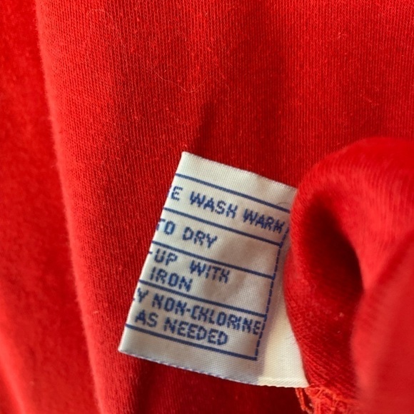 VINTAGE Made In Canada Polo By Ralph Lauren Red Cotton Turtle Neck Mens Size XL - Picture 6 of 10